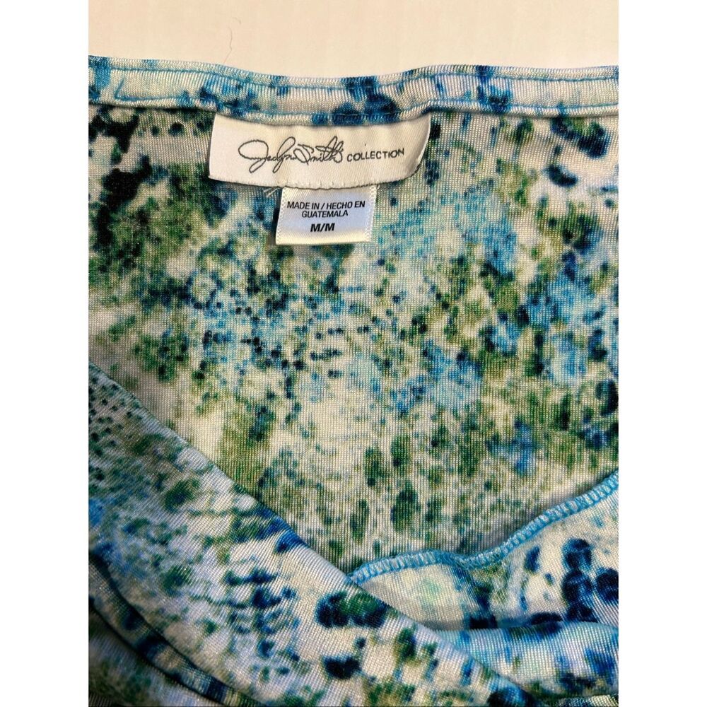 Lot of 2 Jaclyn Smith Collection Snakeskin Print Cowl Neck Career Blouses Size M - Picture 3 of 13